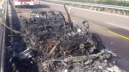 Reducido a chatarra tras un accidente en Huércal-Overa