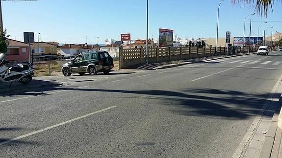 Cortada hoy y mañana la entrada de Garrucha por Vera