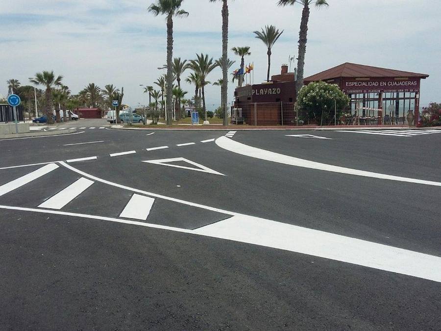 La Junta culmina el nuevo acceso al puerto de Garrucha con la apertura de dos nuevas rotondas
