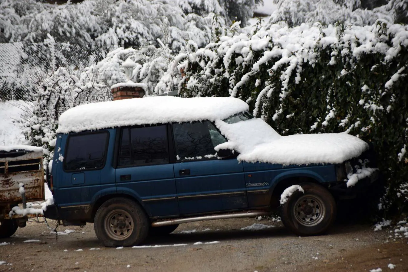 Ventorros de San José, Montefrío y la carretera a Tocón, tras la nevada de este domingo
