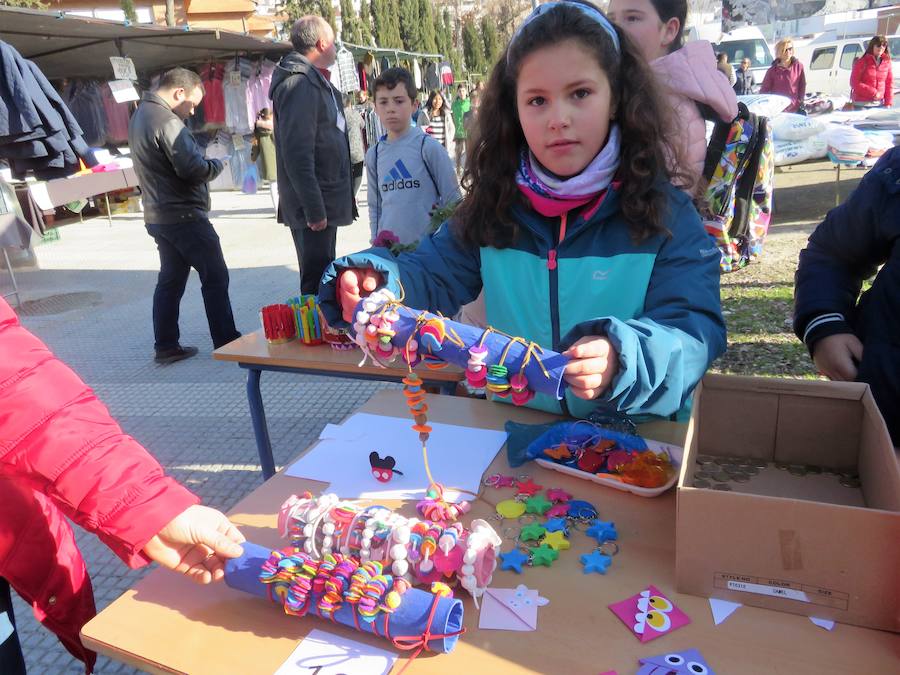 Los colegios Elena Martín Vivaldi, San Francisco, Victoria y Rafael Pérez del Álamo de Loja celebran el día de la Paz con un proyecto colaborativo en el que han vendido sus propias manualidades para ayudar a otros pequeños, los del centro saharaui de personas discapacitadas de Auserd.