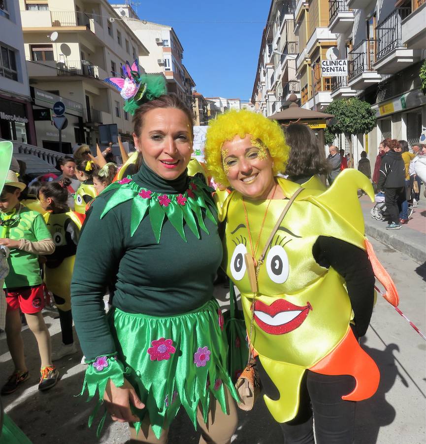 Más de 2.000 personas -entre alumnos, docentes y familiares- han participado en este pasacalles carnavalesco, que ha recorrido el centro de la ciudad durante buena parte de la mañana.