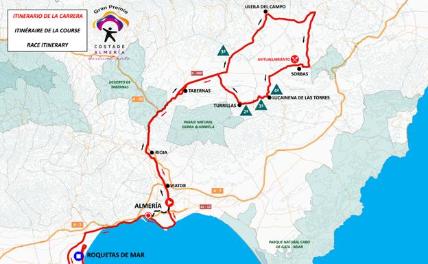 Mapa del recorrido de la prueba. 