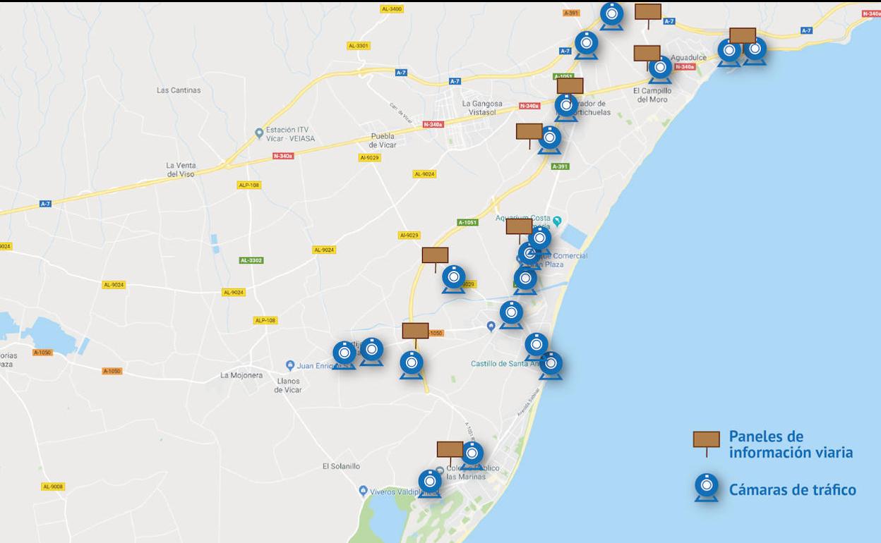 Concluye la instalación de 38 cámaras de tráfico y 9 paneles electrónicos de información a los conductores
