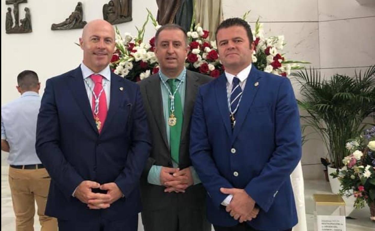 Antonio López Mejías, Francisco Barrionuevo y José Ignacio Cerrudo, los tres concejales de Vox. 