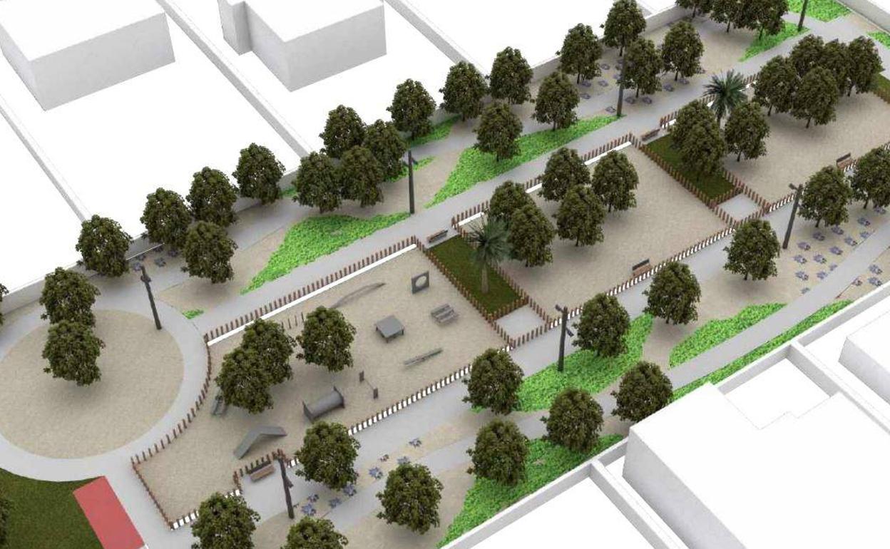 La regeneración de los espacios verdes de la Urbanización se ejecutará el próximo año. :: R. I.