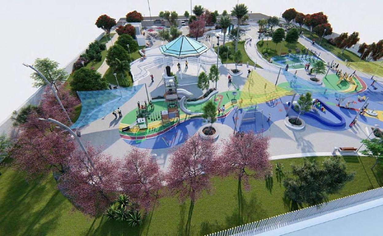 Recreación del diseño que tendrá el nuevo parque. 