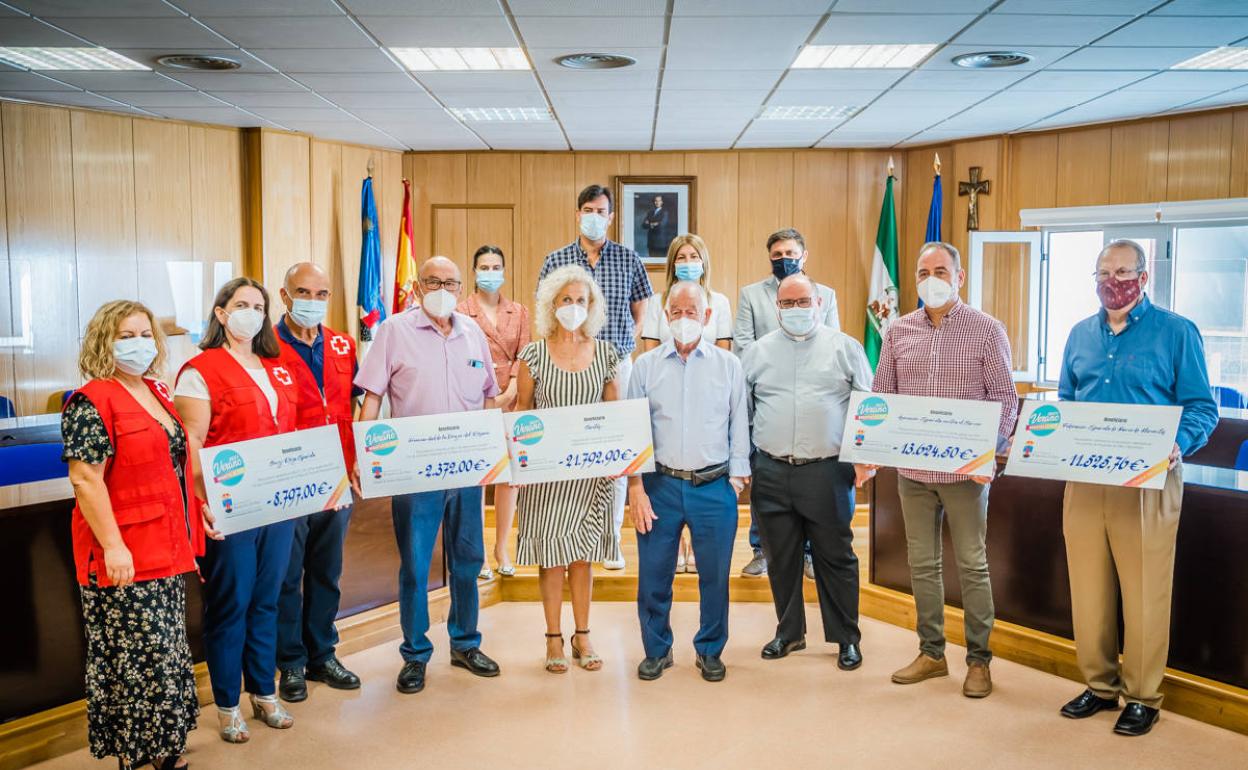 Cinco asociaciones se reparten casi 60.000 euros de los eventos benéficos del verano