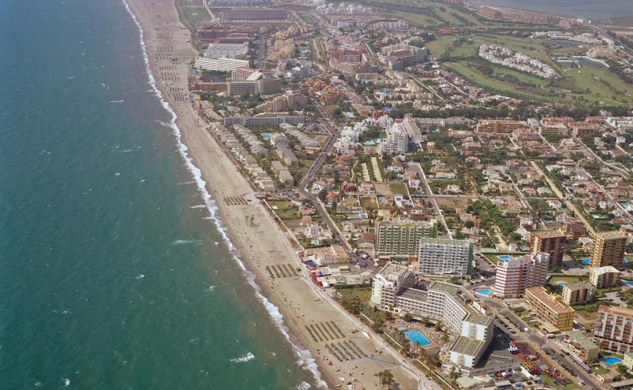 Vista aérea de la zona de playa Serena, donde ha ocurrido el suceso.