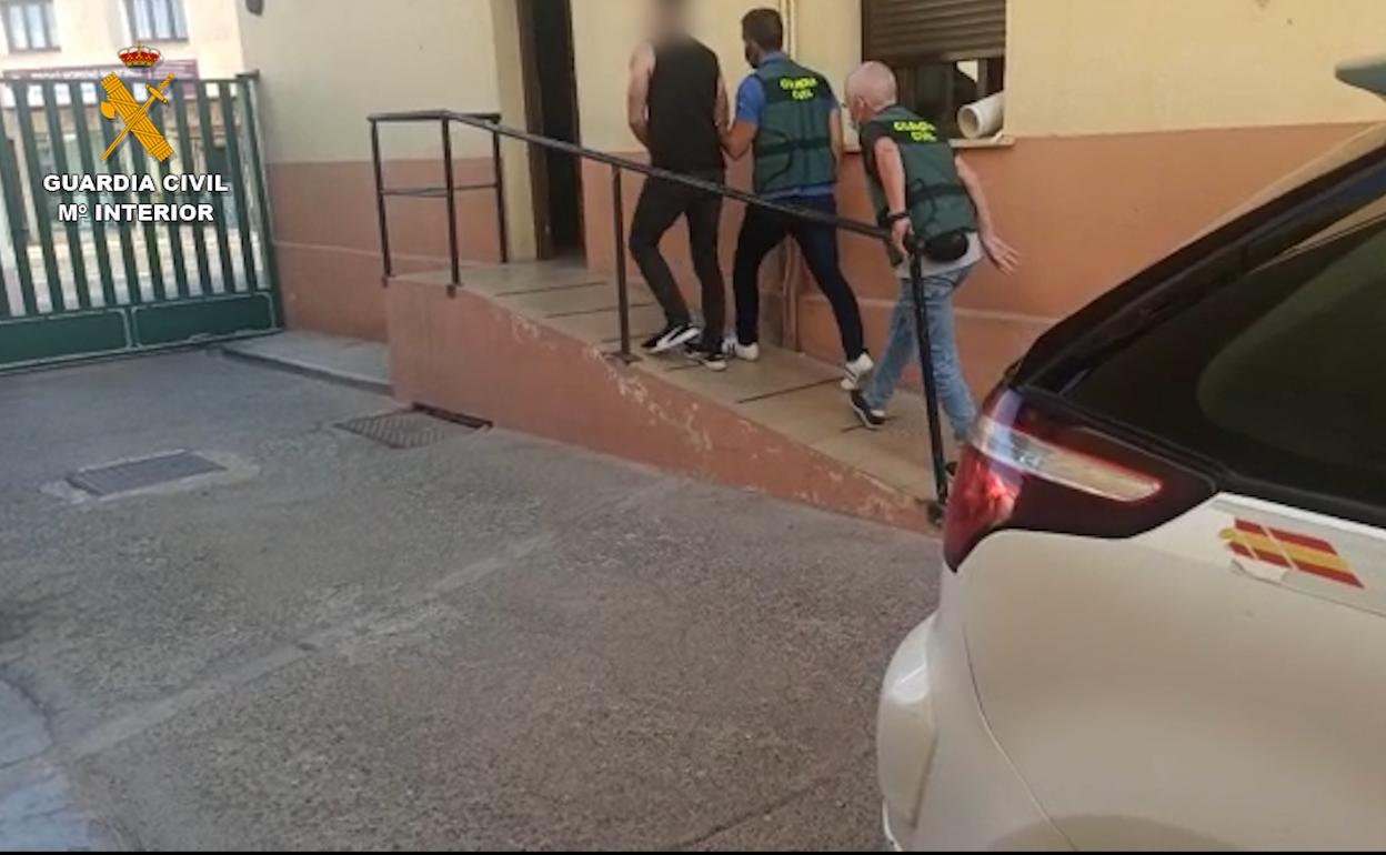 Momento de la detención del acusado.