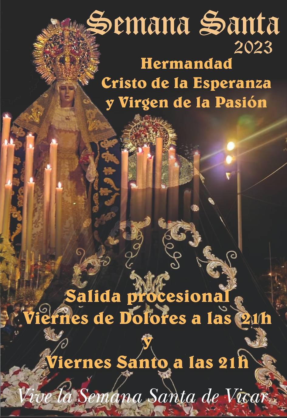 Los carteles de Semana Santa de Roquetas, Vícar y La Mojonera