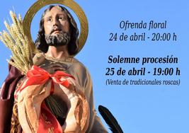 San Marcos procesiona por las calles del centro de Roquetas este martes