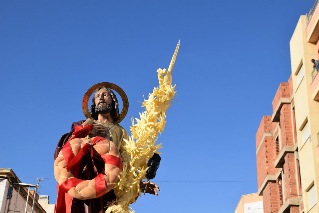 San Marcos procesiona por las calles de Roquetas