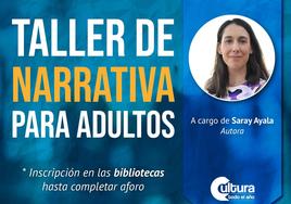 Taller de narrativa para adultos este viernes en Los Bajos
