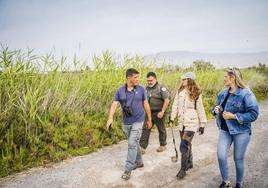 Técnicos y conservacionistas visitan la Ribera de la Algaida para analizar la presencia de mosquitos