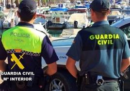 Agentes de Policía Local y Guardia Civil.