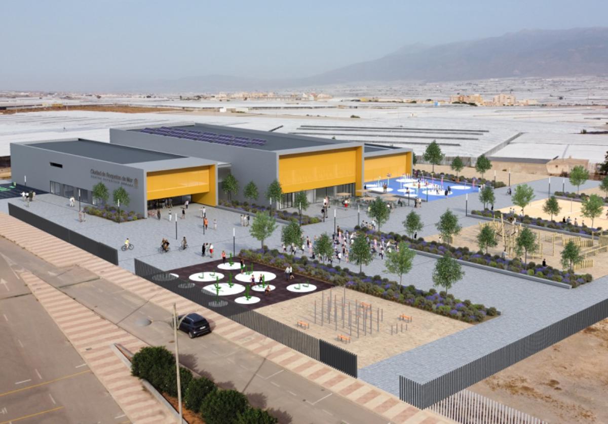 Boceto del proyecto de la futura Ciudad Deportiva que tendrá Roquetas.