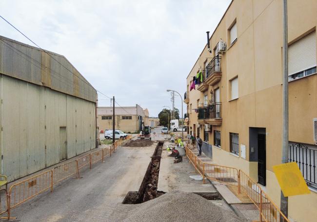 Otra de las actuaciones en calles de la localidad.