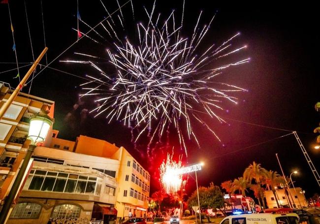 Fuegos artificiales en El Parador.