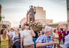 Imagen de San Antonio de Padua, patrón de la pedanía roquetera.