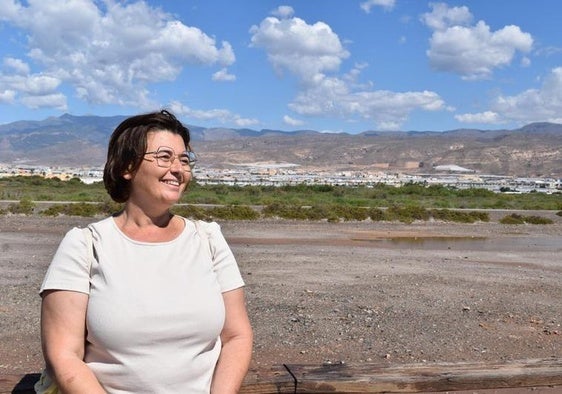 Belén Pérez en la Ribera de La Algaida.