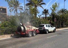Uno de los vehículos que está preparado para actuar ante los bichos.