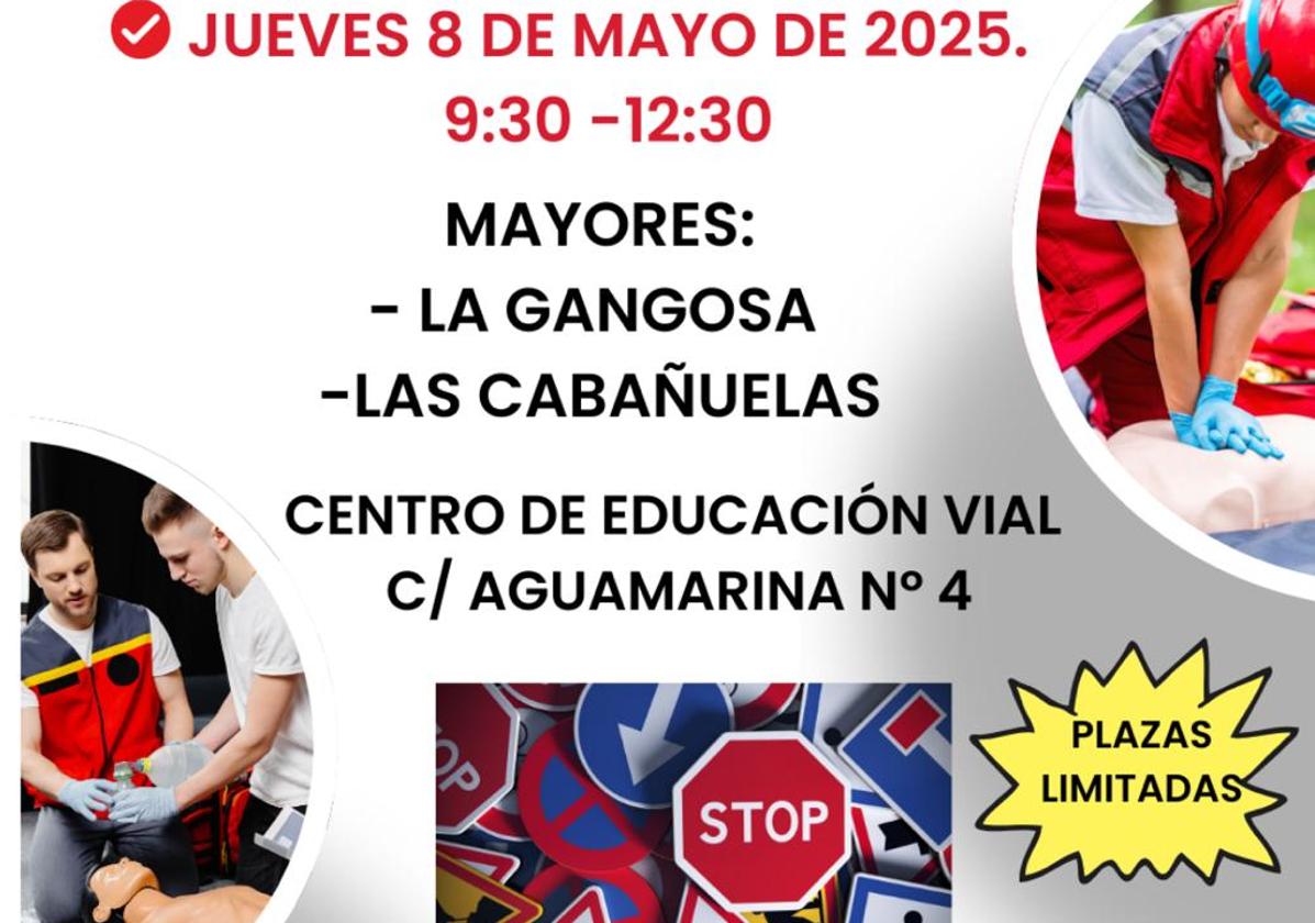 Un taller para aprender sobre los Primeros Auxilios y Seguridad Vial para mayores en Vícar