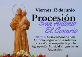 Cartel del evento religioso.