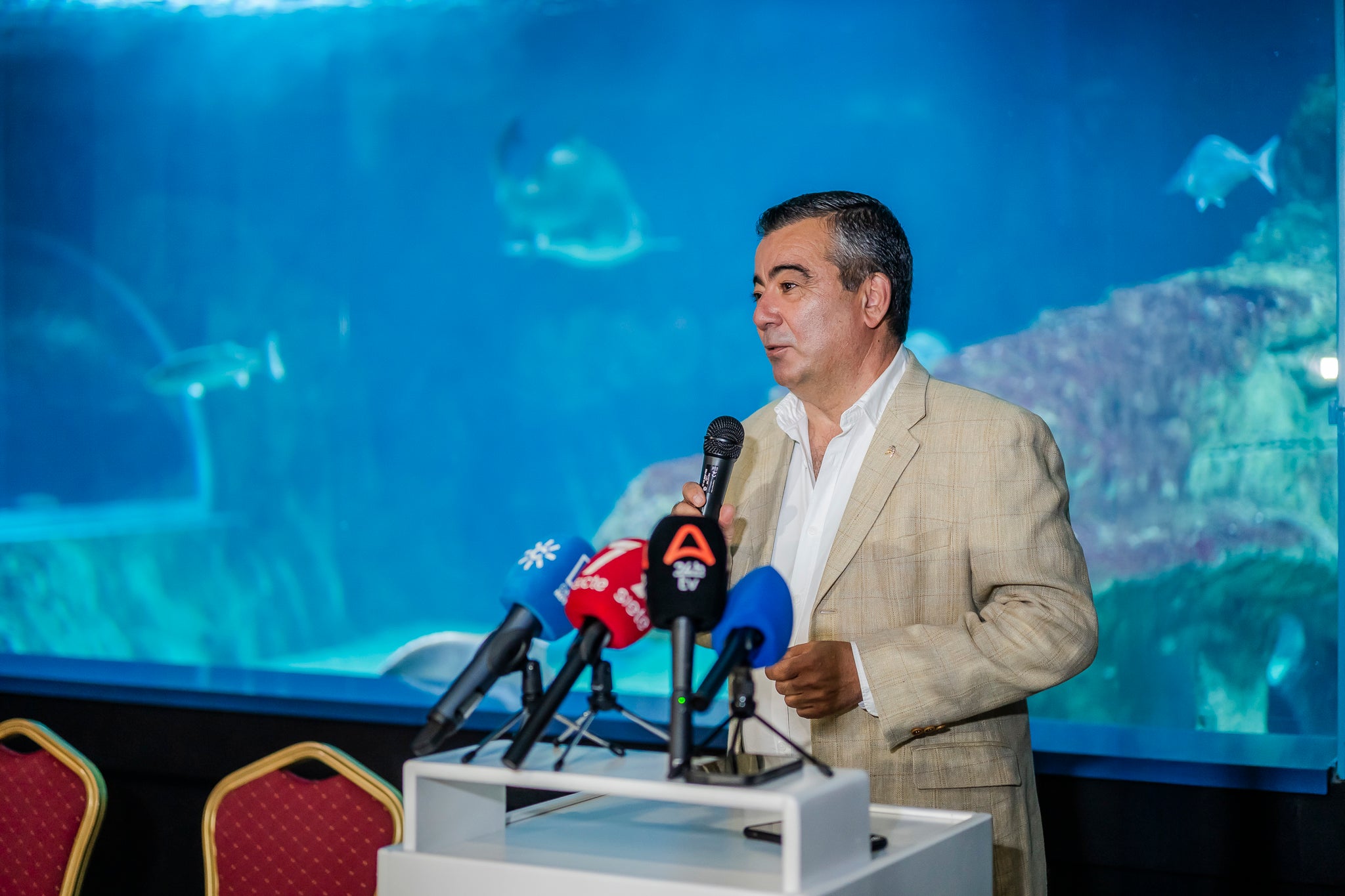 El Aquarium Costa de Almería gana un aliado en América, en imágenes