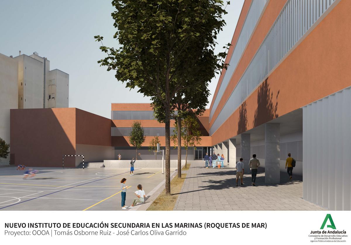 Así sería el centro educativo en Roquetas de Mar