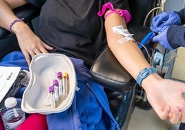 Colecta de sangre en el municipio.