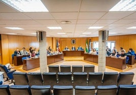Imagen de uno de los plenos del Ayuntamiento de Roquetas de Mar.