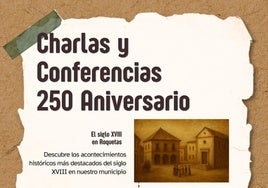 Cartel informativo de las actividades de la asociación.