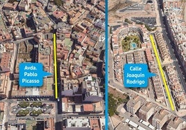 Calles donse se están realizando obras en el municipio costero.