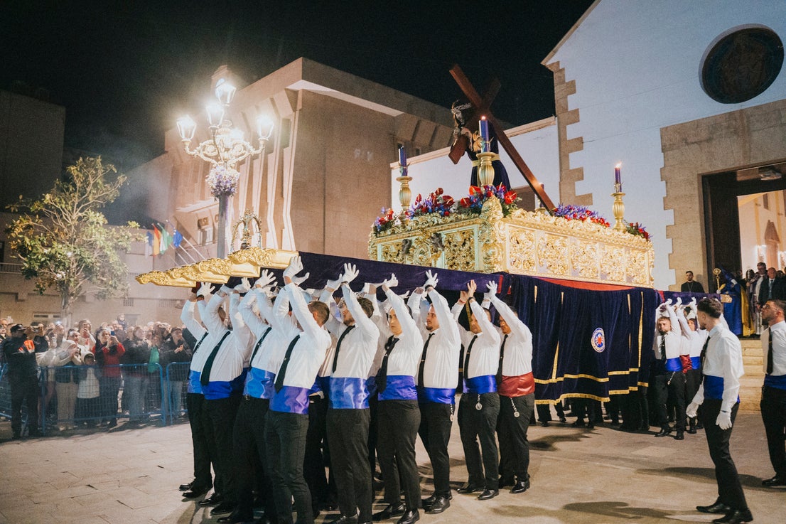 Así se vivió el paso de Nuestro Padre Jesús Nazareno por Roquetas