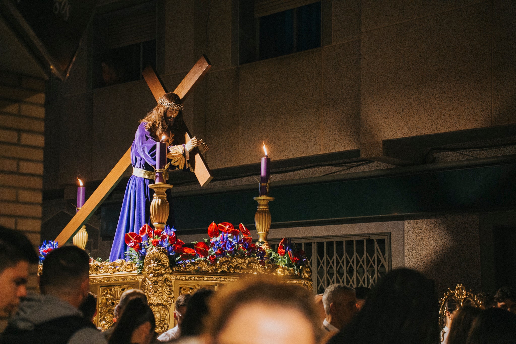 Así se vivió el paso de Nuestro Padre Jesús Nazareno por Roquetas