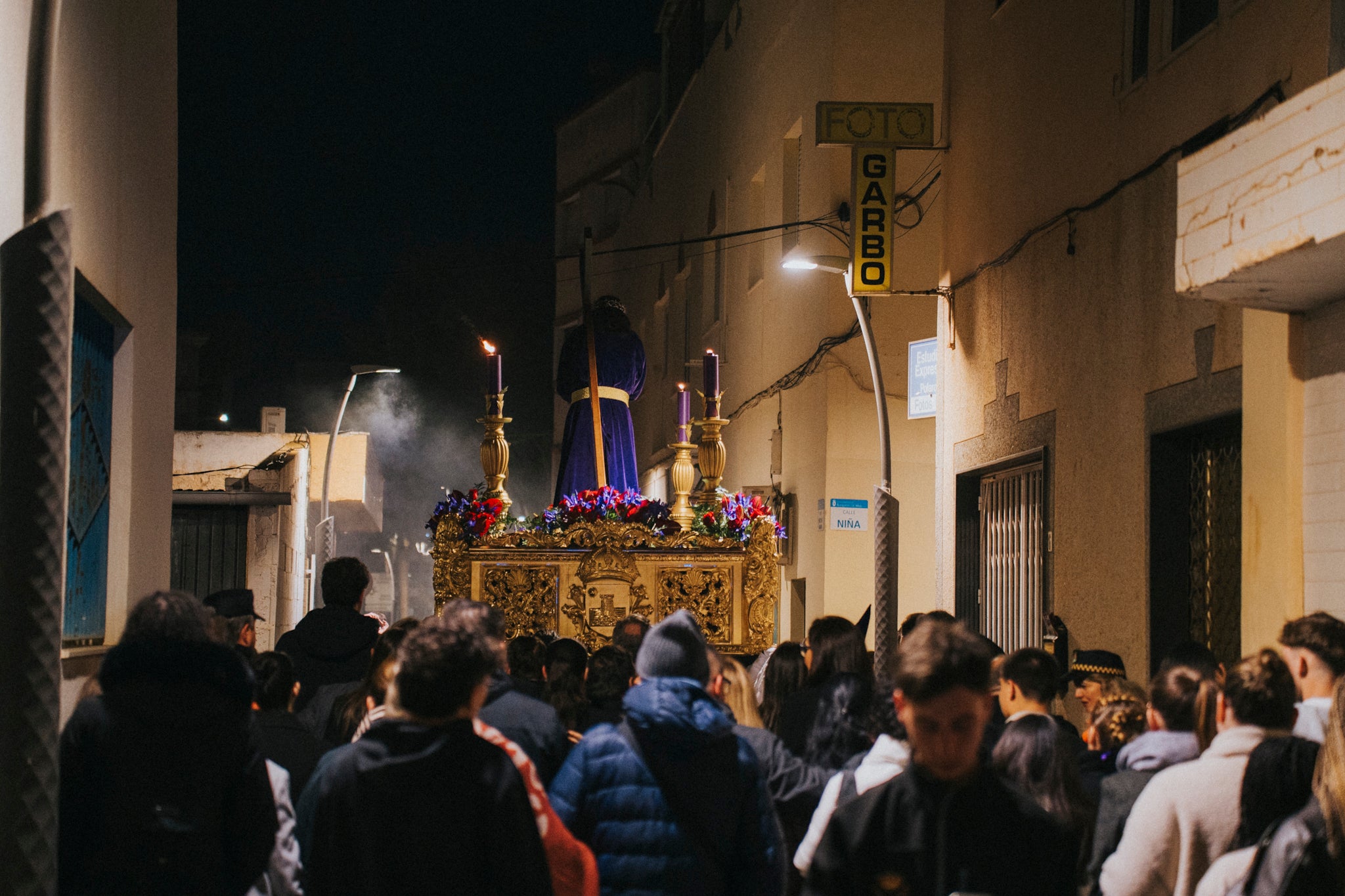 Así se vivió el paso de Nuestro Padre Jesús Nazareno por Roquetas