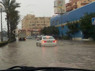 Las lluvias desataron el caos en Roquetas