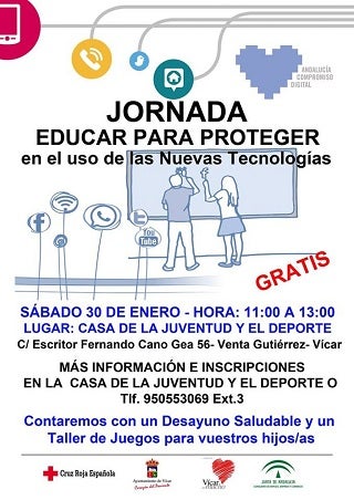 La jornada 'Educar para proteger' en el uso de las nuevas tecnologias mantiene abierta la inscripción