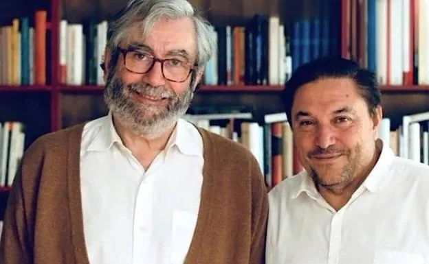Antonio Muñoz Molina y Paco Ortega, juntos el día de grabación.