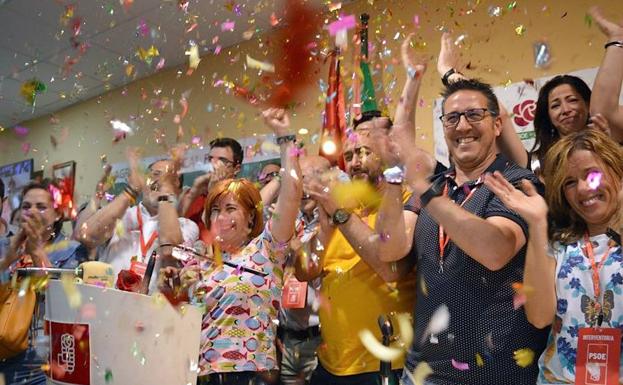 Celebración en la sede del PSOE.