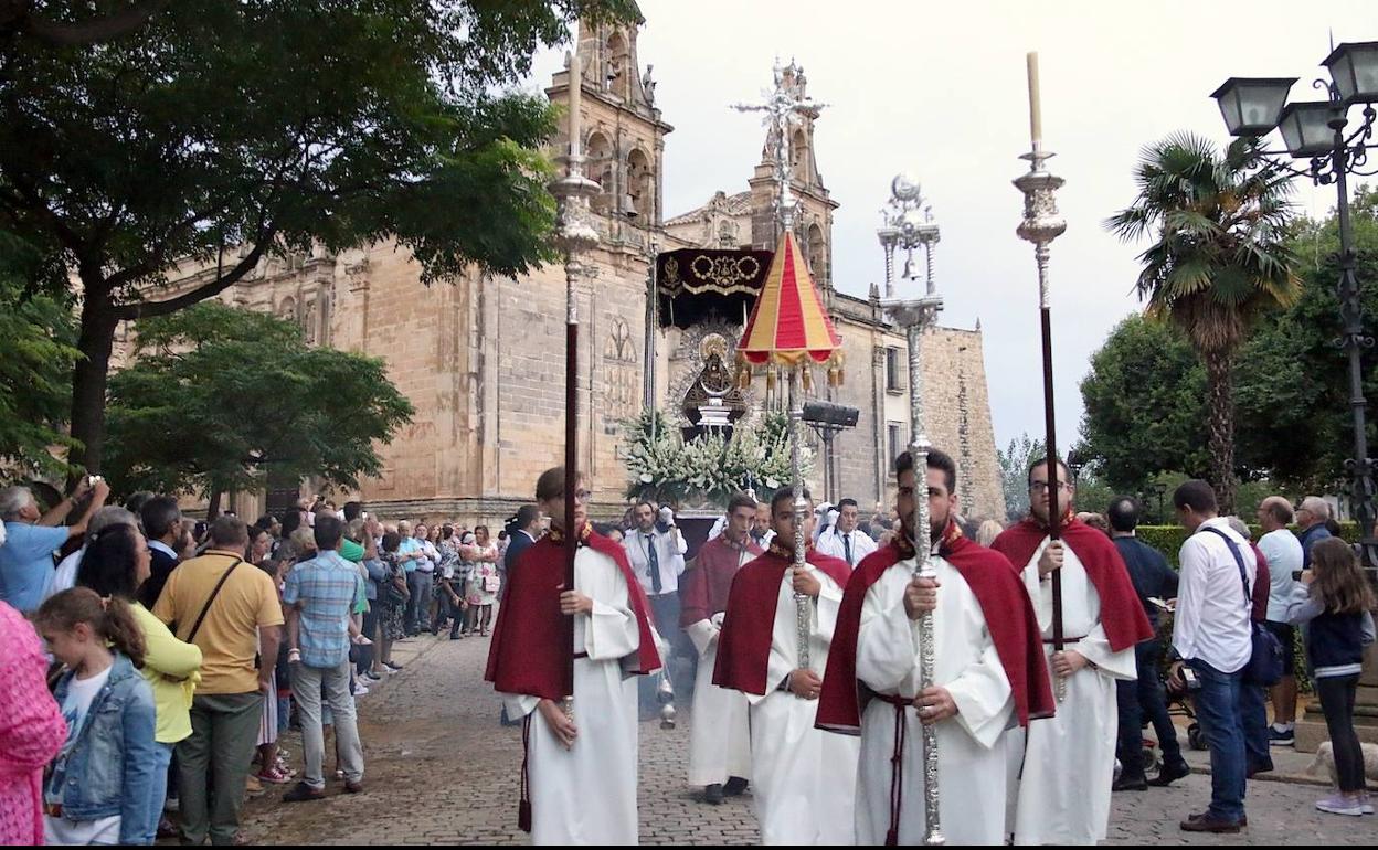 Procesión de la Virgen de Guadalupe.