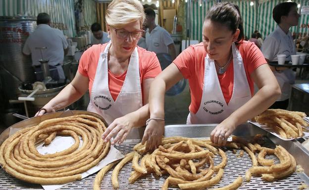 Las churrerías estuvieron a pleno rendimiento.