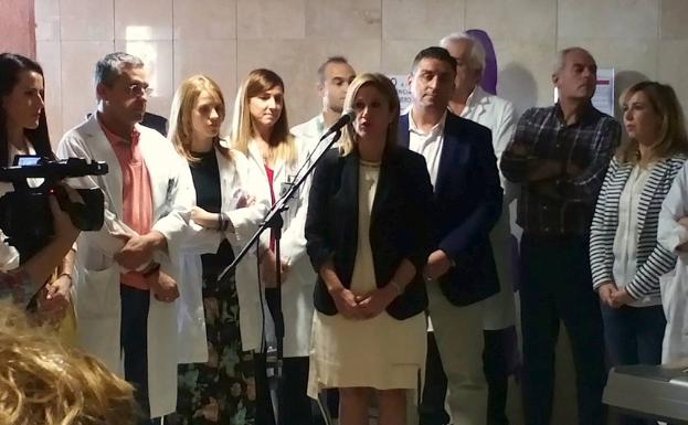 La delegada durante el acto.