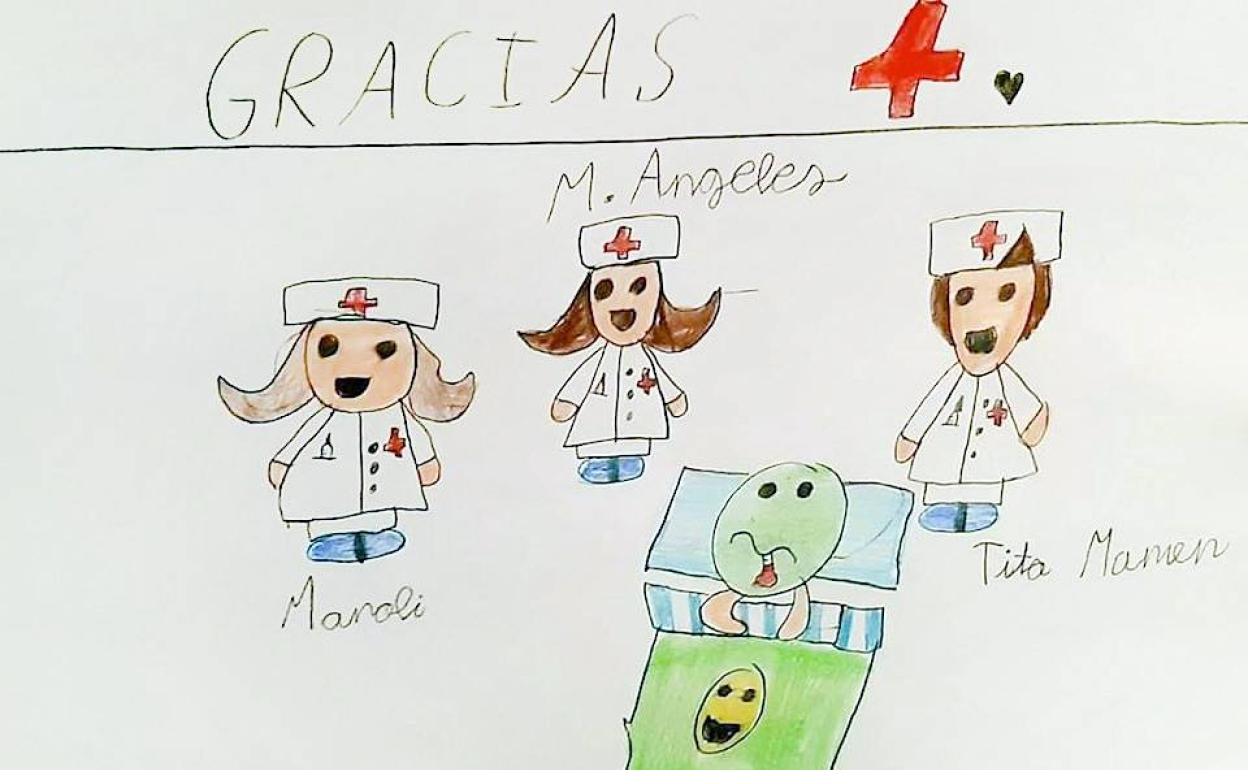 Un dibujo realizado por un menor.