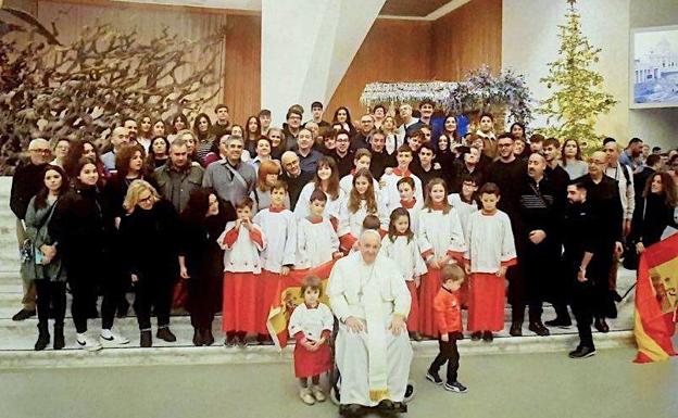 Foto de familia con el Santo Padre.