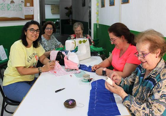 Algunas de las asistentes al taller.