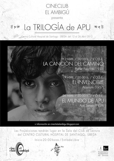 El Cine Club El Ambigú de Úbeda viene proyectando en un ciclo ‘La Trilogía de Apu’