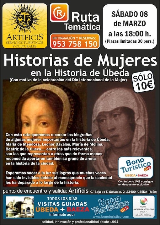 Ruta temática dedicada a mujeres relevantes en la historia de Úbeda