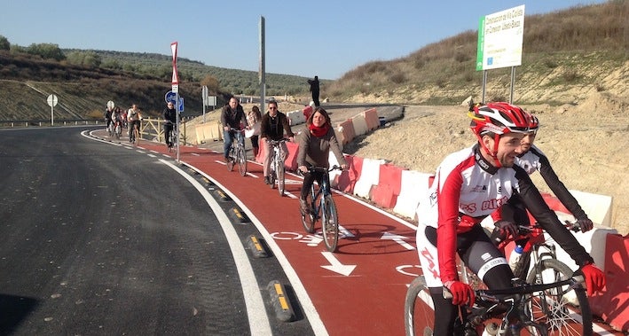 Terminada la conexión de Úbeda y Baeza por vía ciclista